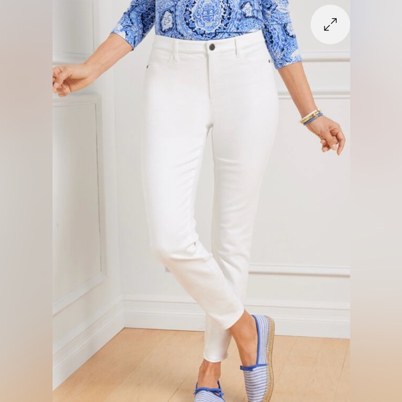 Talbots Denim - Talbots High Waist Jegging Ankle Curvy Fit Size 12 White